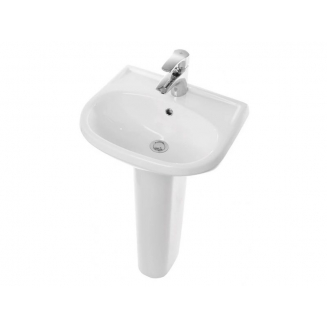 Раковина SANITA Комфорт 48 белая, с пьедесталом