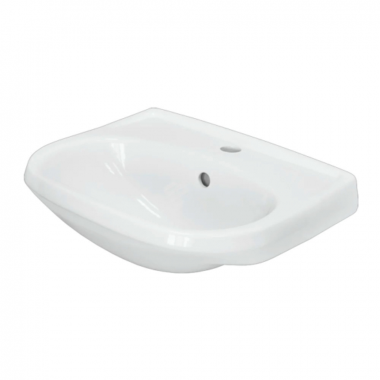 Раковина SANITA Комфорт 48 белая, с пьедесталом