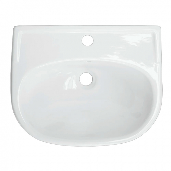 Раковина SANITA Комфорт 48 белая, с пьедесталом