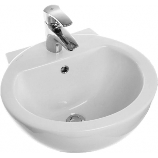 Раковина SANITA LUXE Art 50 белая, с пьедесталом