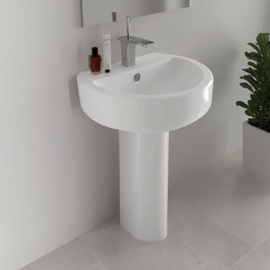 Раковина SANITA LUXE Best 56 c пьедесталом