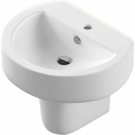 Раковина SANITA LUXE Best 56 c полупьедесталом 