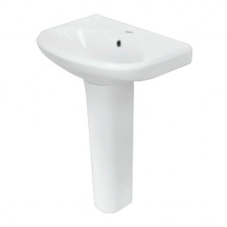 Раковина SANITA Самарский 55 белая, с пьедесталом