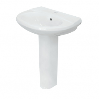 Раковина SANITA Виктория 60 белая, с пьедесталом