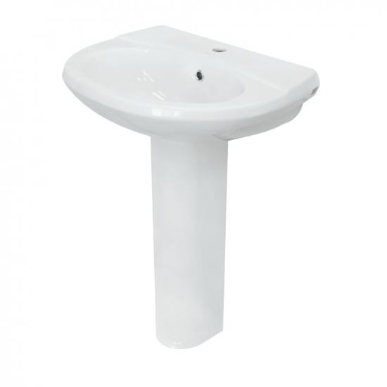 Раковина SANITA Виктория 60 белая, с пьедесталом