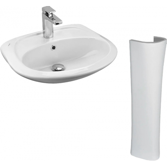 Раковина SANTEK Бриз 50 см 1WH110451, с пьедесталом