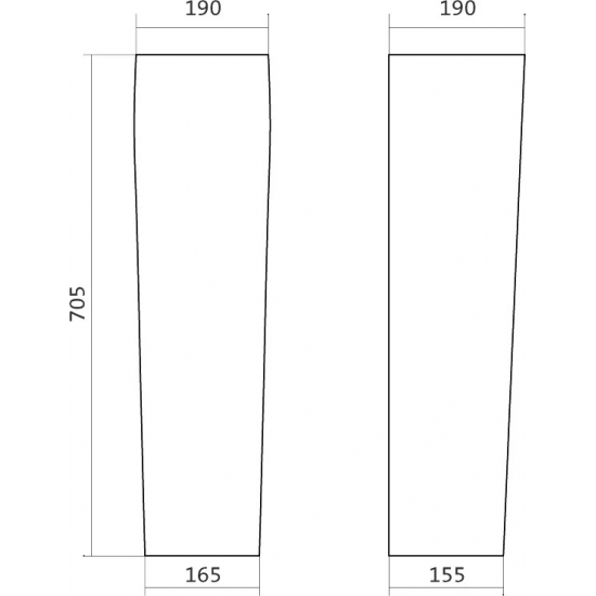 Раковина SANTEK Нео 55 см 1WH302185 + Пьедестал 1WH302182 белый