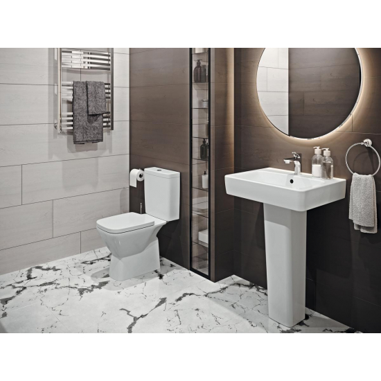 Раковина SANTEK Нео 60 см 1WH302186 + Пьедестал 1WH302182 белый