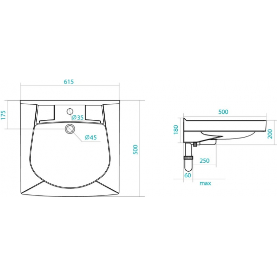 Раковина SANTEK Пилот-50 