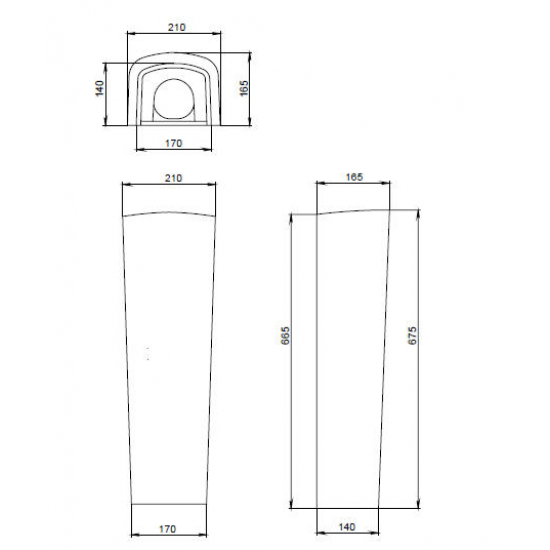 Раковина SANTERI Орион 57 см белая, с пьедесталом