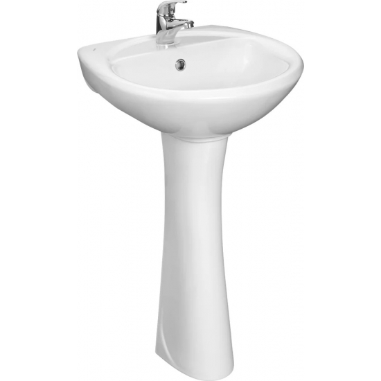 Раковина SANTERI Соната 50 см на белая, с пьедесталом