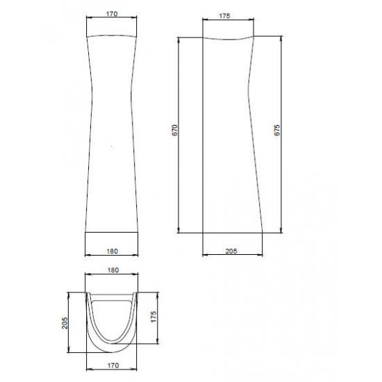 Раковина SANTERI Виктория 55,5 см белая с пьедесталом 