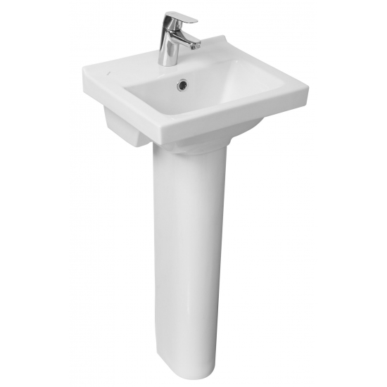 Раковина SANTERI Визит 40 см, белая с пьедесталом