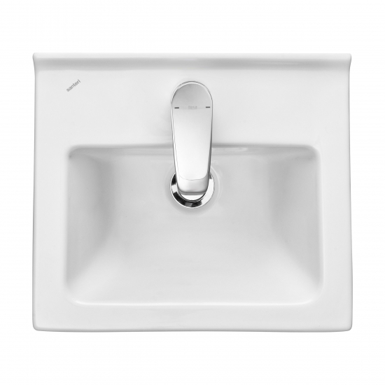 Раковина SANTERI Визит 40 см, белая с пьедесталом