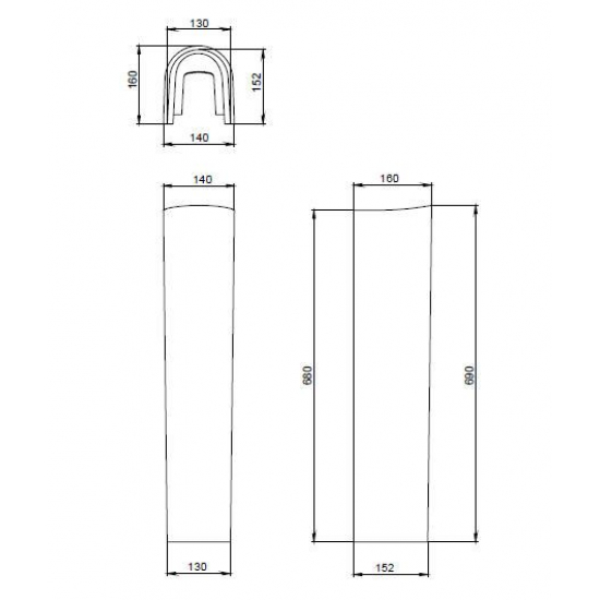 Раковина SANTERI Визит 40 см, белая с пьедесталом