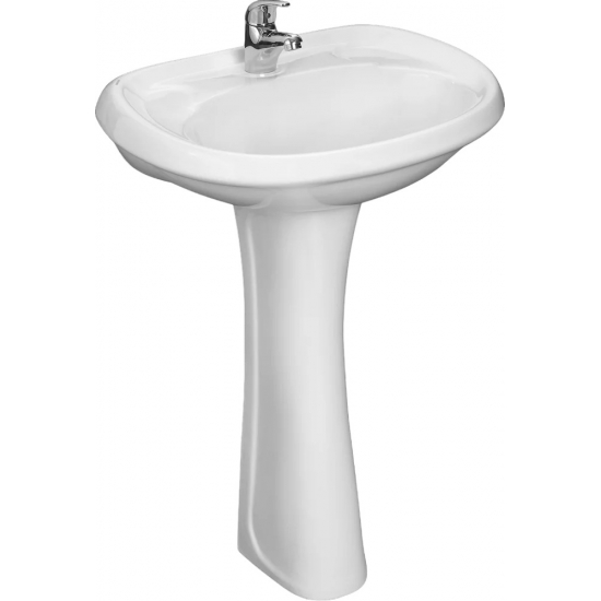Раковина SANTERI Воротынский 57 см белая, с пьедесталом