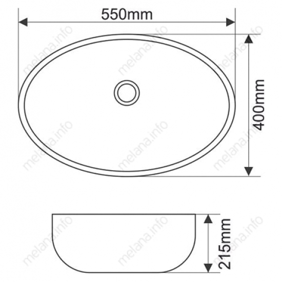 Раковина встраиваемая MELANA MLN-561 