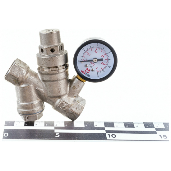 Редуктор давления VALTEC VT.082.N.04 1/2 с фильтром и манометром диап регул: 2 - 5, 5 бар 