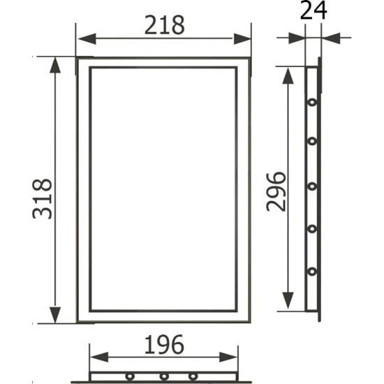 Ревизионный люк EVECS Л2030  20x30 см ABS-пластик
