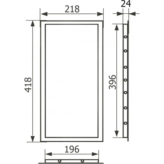 Ревизионный люк EVECS Л2040Р  20x40 см ABS-пластик