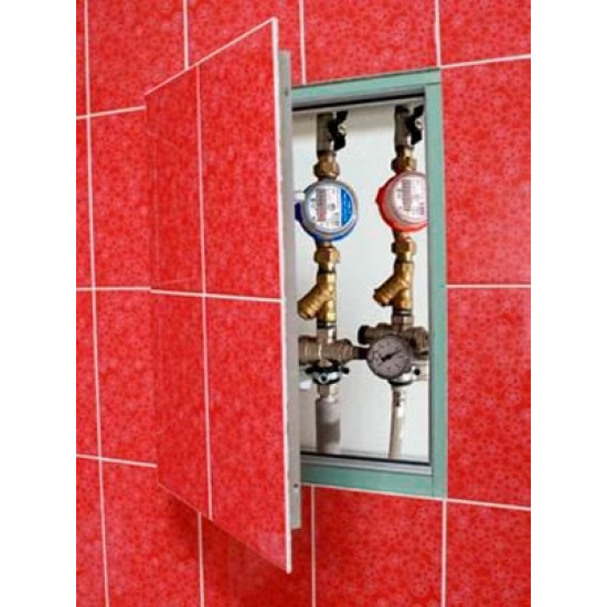 Ревизионный люк под плитку AL-KR  LYUKER 30x30 см алюминиевый нажимной