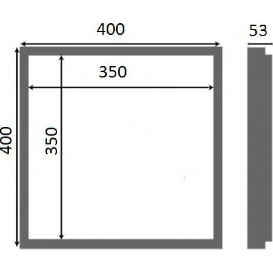 Ревизионный люк под плитку AL-KR  LYUKER 40x40 см алюминиевый нажимной