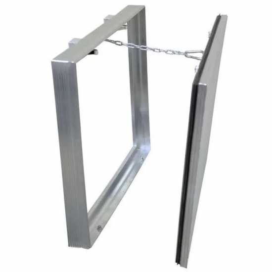 Ревизионный люк под плитку Д  LYUKER 20x20 см алюминиевый нажимной