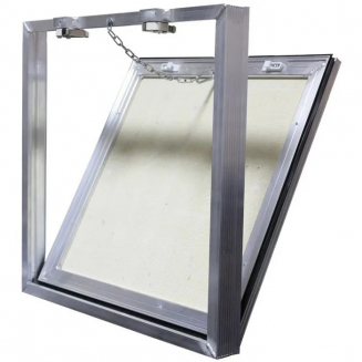 Ревизионный люк под плитку Д  LYUKER 20x20 см алюминиевый нажимной