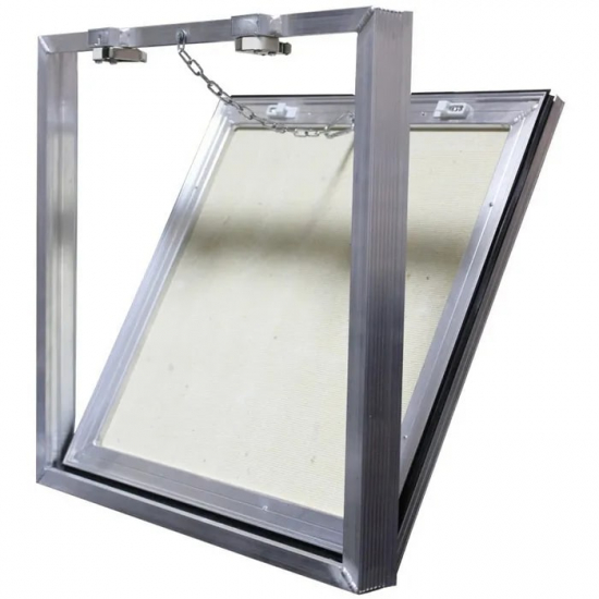 Ревизионный люк под плитку Д  LYUKER 20x20 см алюминиевый нажимной