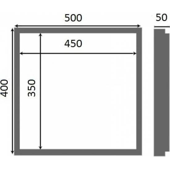 Ревизионный люк под плитку K  LYUKER 40x50 см стальной нажимной