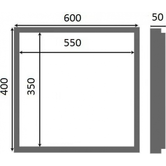 Ревизионный люк под плитку K  LYUKER 40x60 см стальной нажимной