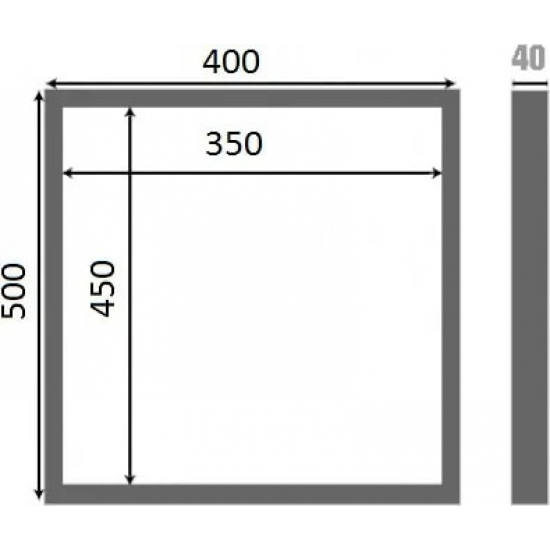 Ревизионный люк под плитку K  LYUKER 50x40 см стальной нажимной