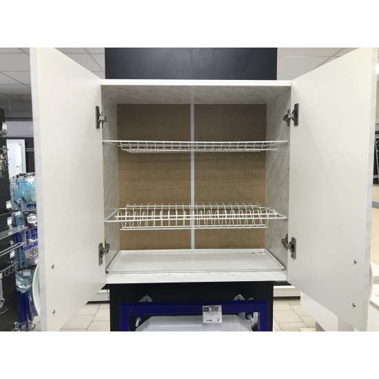 Шкаф для посуды САНТРЕК 60 МДФ Каррара с сушилкой