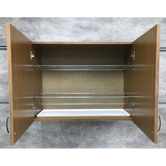 Шкаф для посуды САНТРЕК 80 ЛДСП Дуб рустикальный с сушилкой