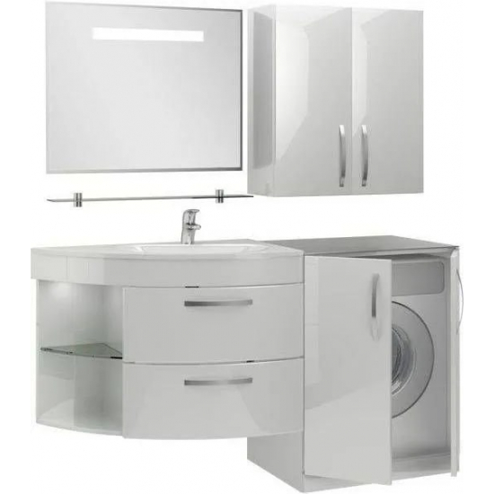 Шкаф напольный для стиральной машины DE AQUA Трио Люкс 70 белый