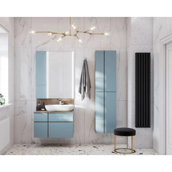 Шкаф навесной АКВАТОН Мишель 23 дуб рустикальный, фьорд