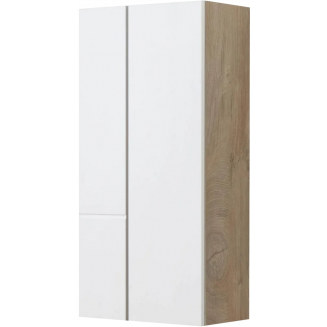 Шкаф навесной АКВАТОН Мишель дуб эндгрейн, белый
