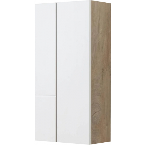 Шкаф навесной АКВАТОН Мишель дуб эндгрейн, белый