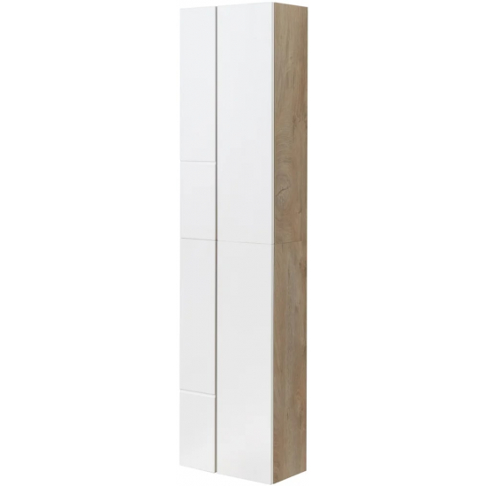 Шкаф навесной АКВАТОН Мишель дуб эндгрейн, белый