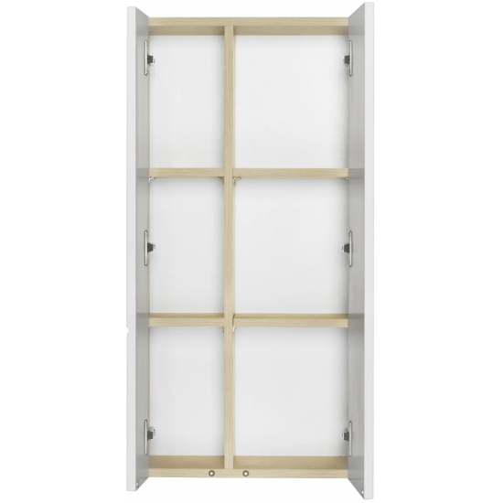 Шкаф навесной АКВАТОН Мишель дуб эндгрейн, белый