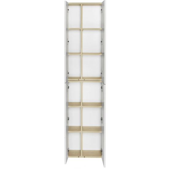 Шкаф навесной АКВАТОН Мишель дуб эндгрейн, белый