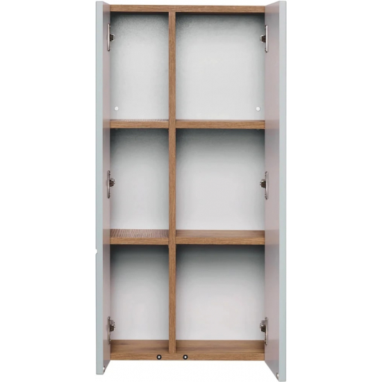 Шкаф навесной АКВАТОН Мишель дуб рустикальный, фьорд