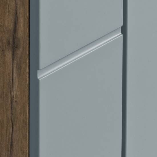 Шкаф навесной АКВАТОН Мишель дуб рустикальный, фьорд