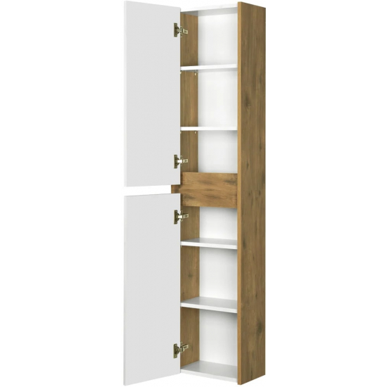 Шкаф навесной АКВАТОН Сканди 35 белый, дуб рустикальный