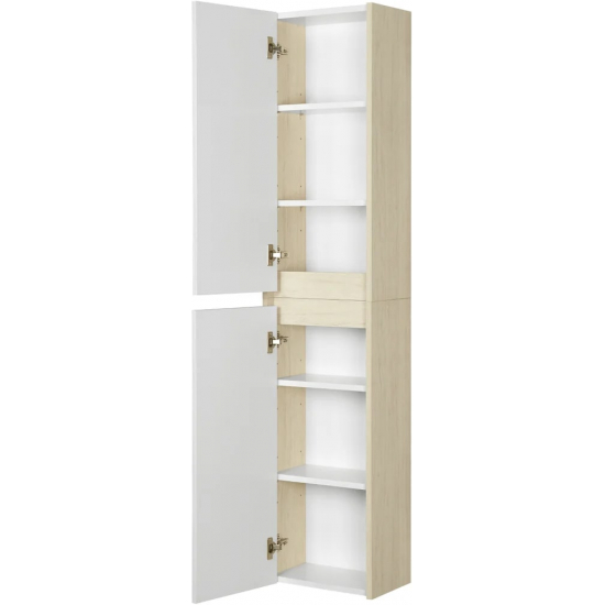 Шкаф навесной АКВАТОН Сканди 35 белый, дуб верона