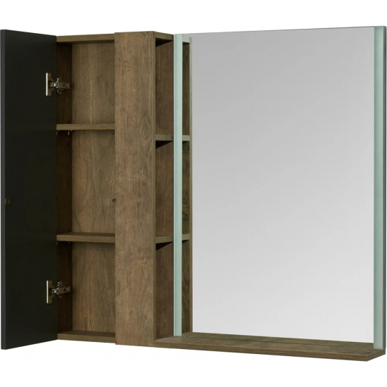 Шкаф навесной АКВАТОН Терра 35х14 дуб кантри, антрацит, универсальный