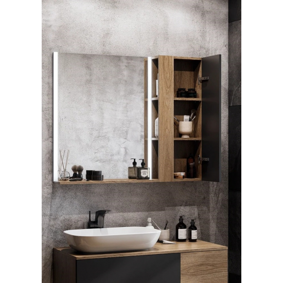 Шкаф навесной АКВАТОН Терра 35х20 дуб кантри, антрацит, универсальный