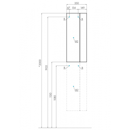 Шкаф навесной АКВАТОН Терра 35х20 дуб кантри, антрацит, универсальный