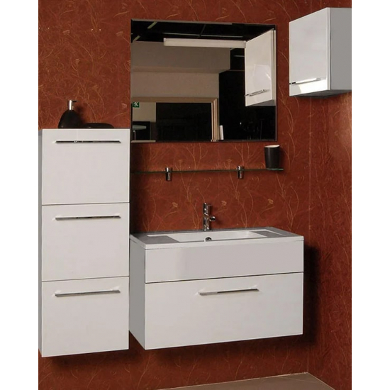 Шкаф навесной DE AQUA Куба 40 L левый, белый