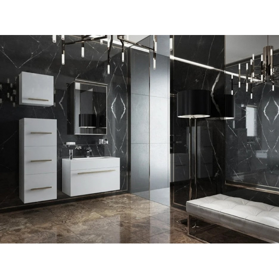 Шкаф навесной DE AQUA Куба 40 L левый, белый